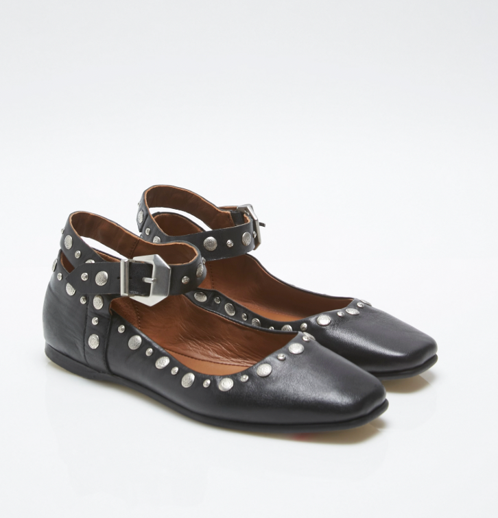 The Free People Mystic Mary Jane Flats are available at Harbour Thread boutique in the color Black