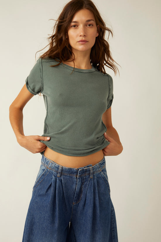 Load image into Gallery viewer, Free People Wild Tee - Dried Pine
