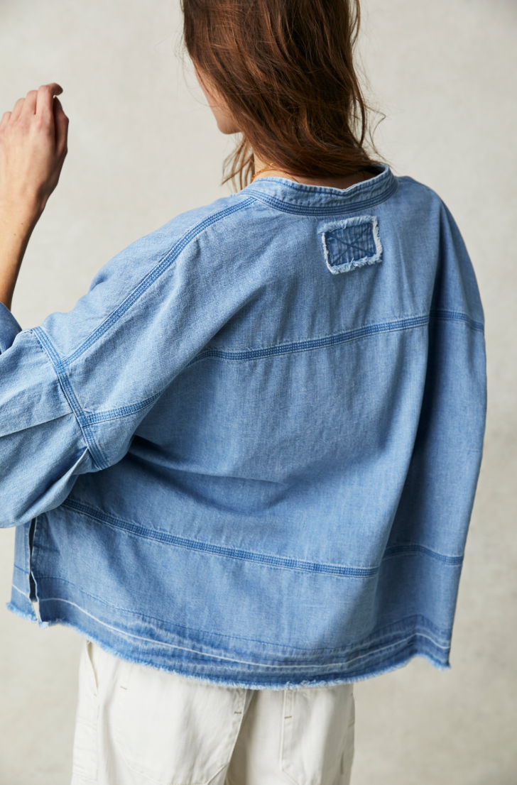 Free People Jude Denim Pullover | Harbour Thread