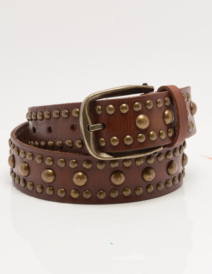 
                      
                        Free People's Cognac Sola Studded Belt
                      
                    