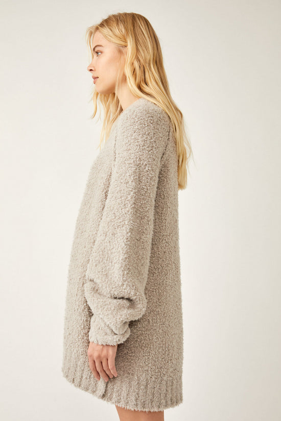 Free People Teddy Sweater Tunic - Silver Clouds