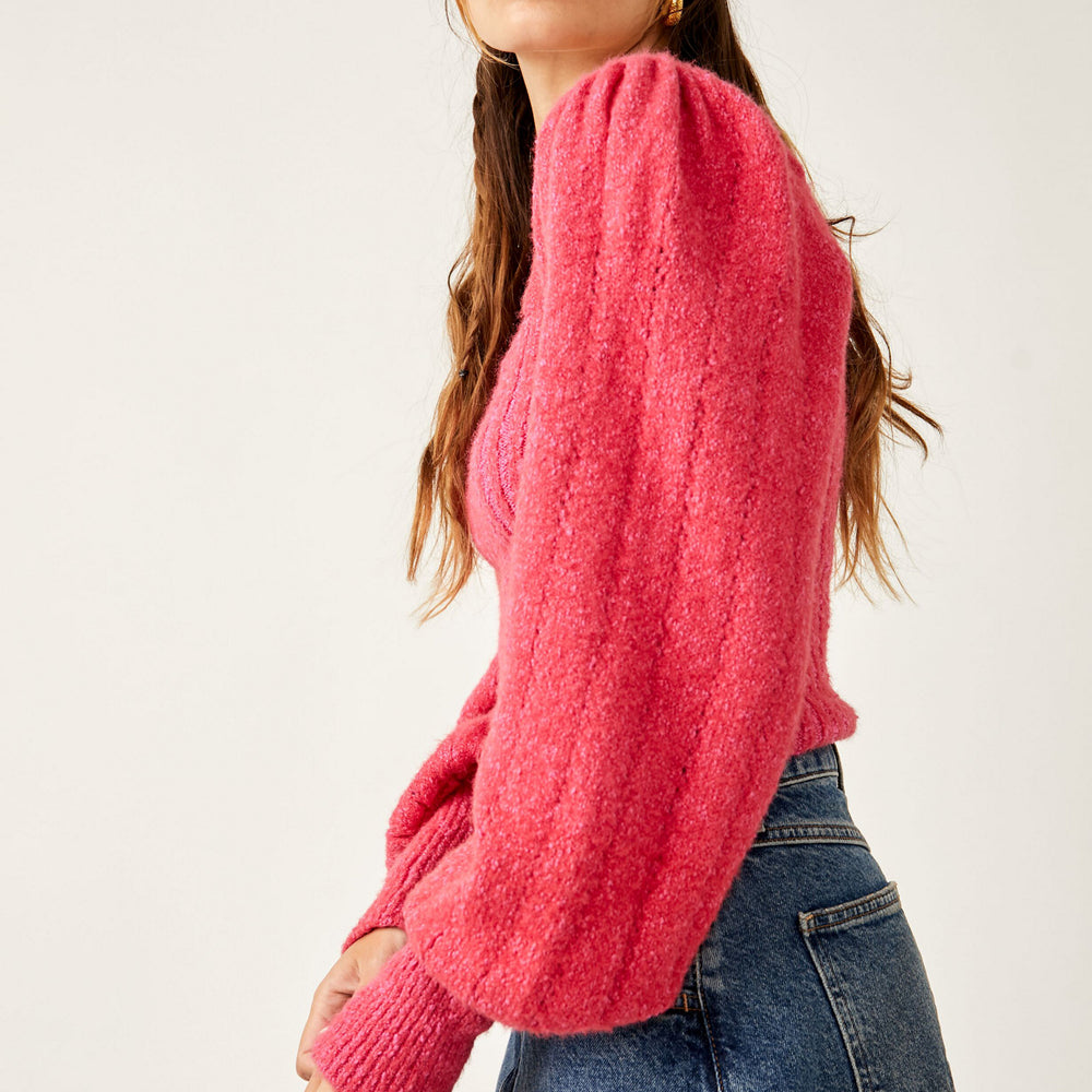 
                      
                        Free People Katie Pullover - Magenta Cherry Combo
                      
                    