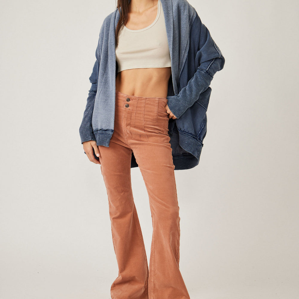 Free People Jayde Cord Flare Jeans - Sunburn