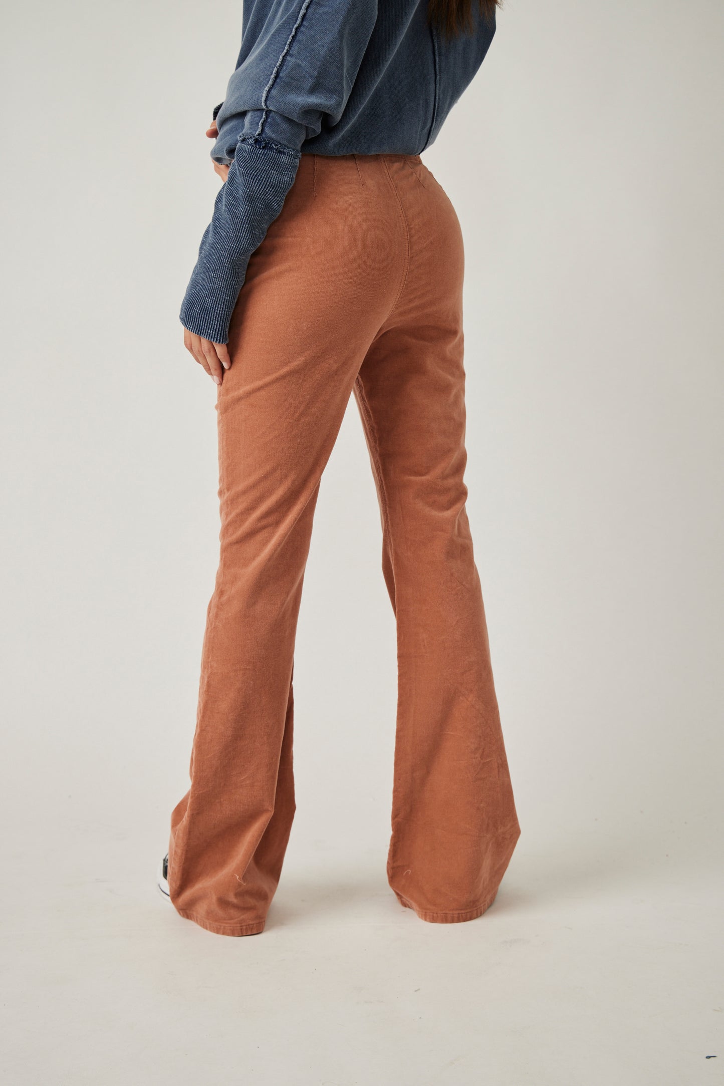 Free People Jayde Cord Flare Jeans - Sunburn