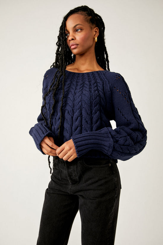 Free People Sandre Pullover - Navy