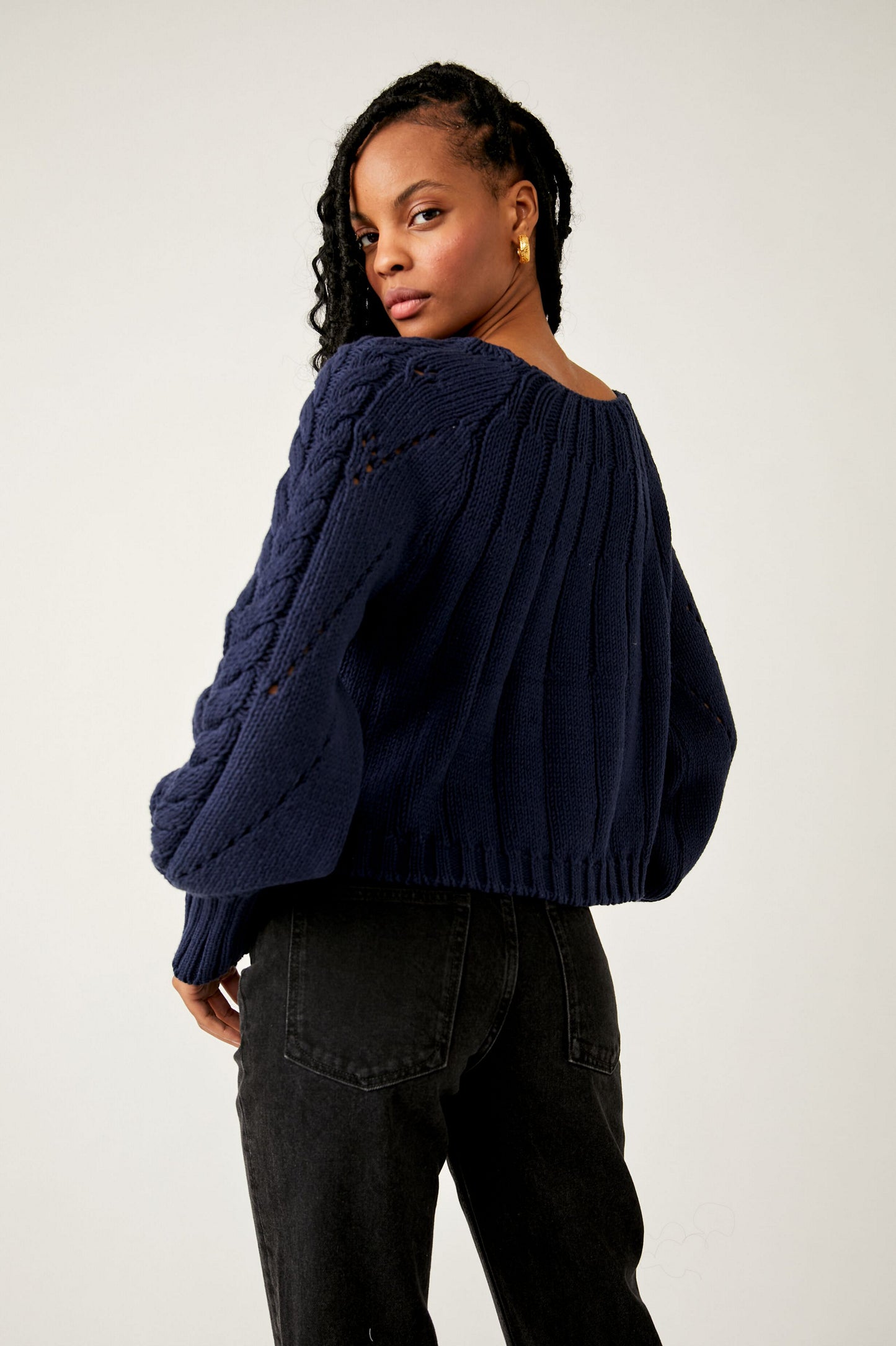 Free People Sandre Pullover - Navy