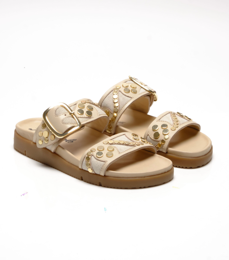 Shop the double strap Revelry Studded Slide Sandals by Free People at Harbour Thread