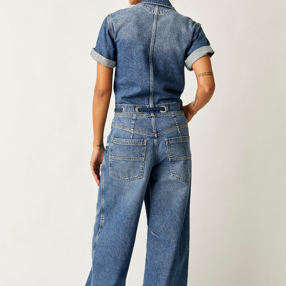 
                      
                        Free People Edison Wide Leg Coverall - Cape Blue
                      
                    