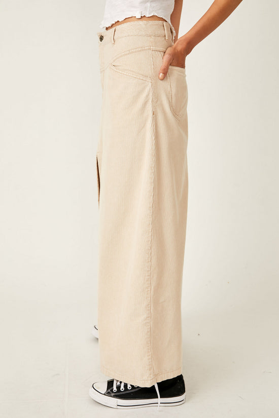 Load image into Gallery viewer, Free People Come As You Are Cord Maxi Skirt - Beechwood
