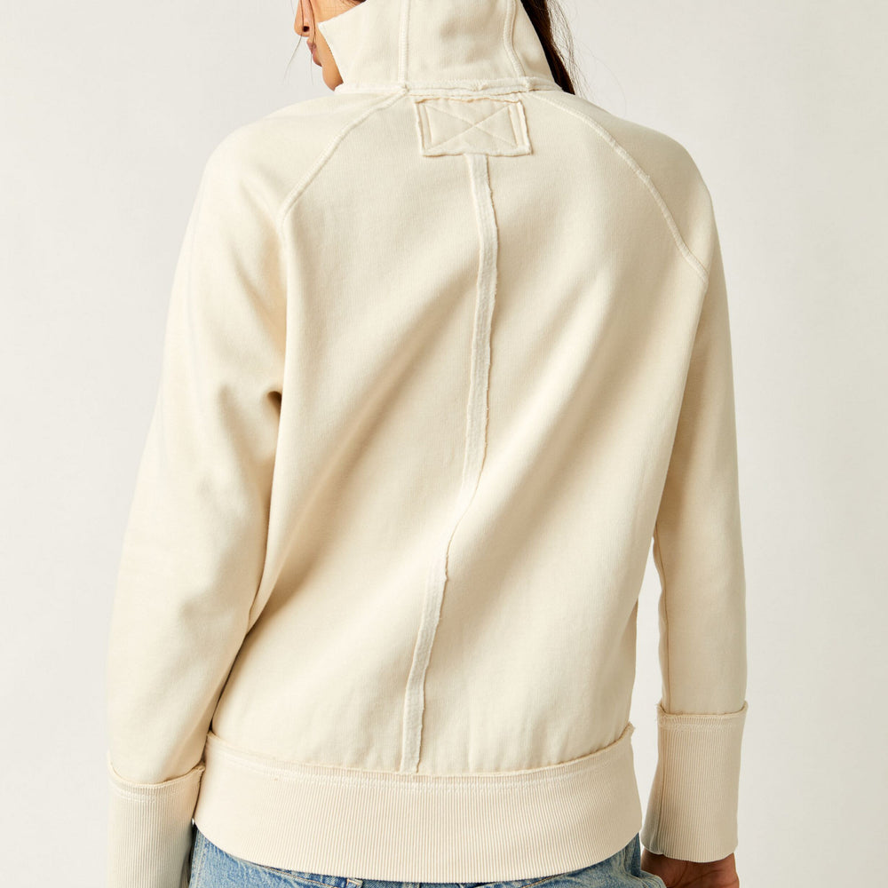 Free People Just A Game 1/2 Zip - Tea