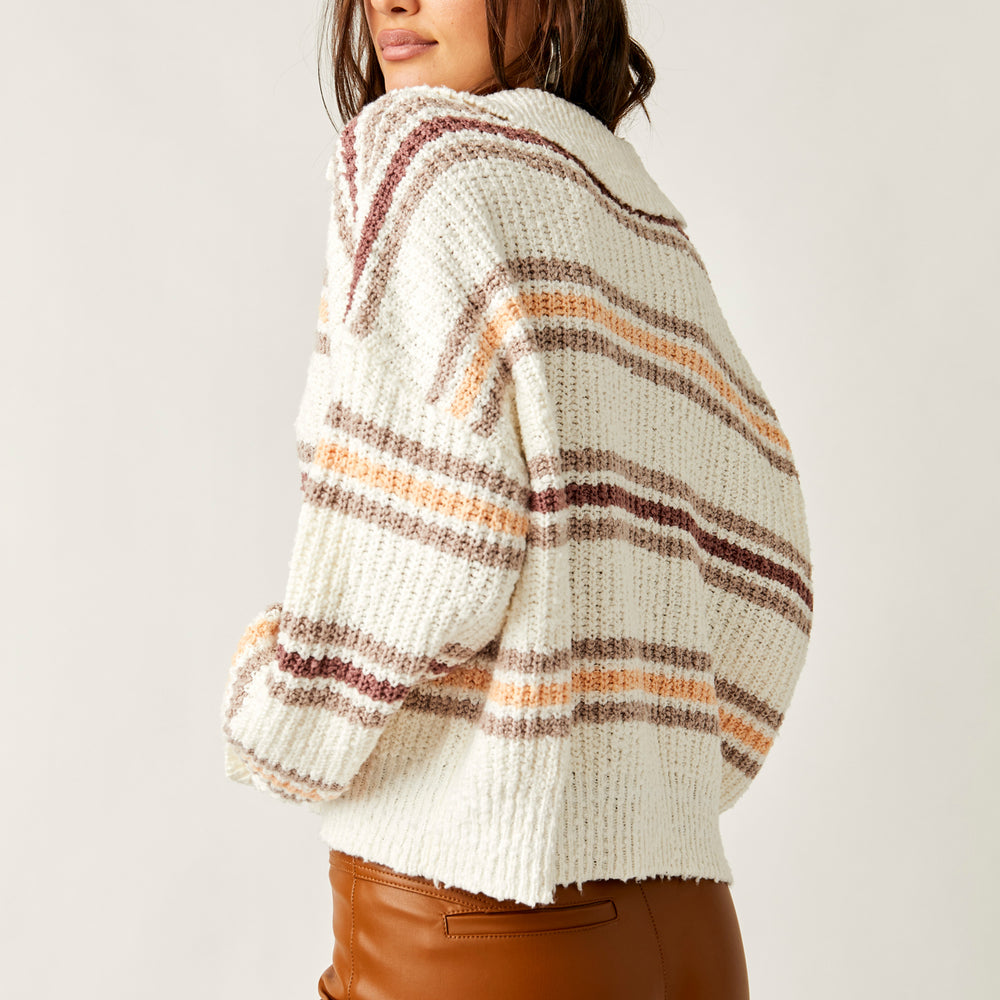 Free People Kennedy Pullover - Ivory Oak Combo