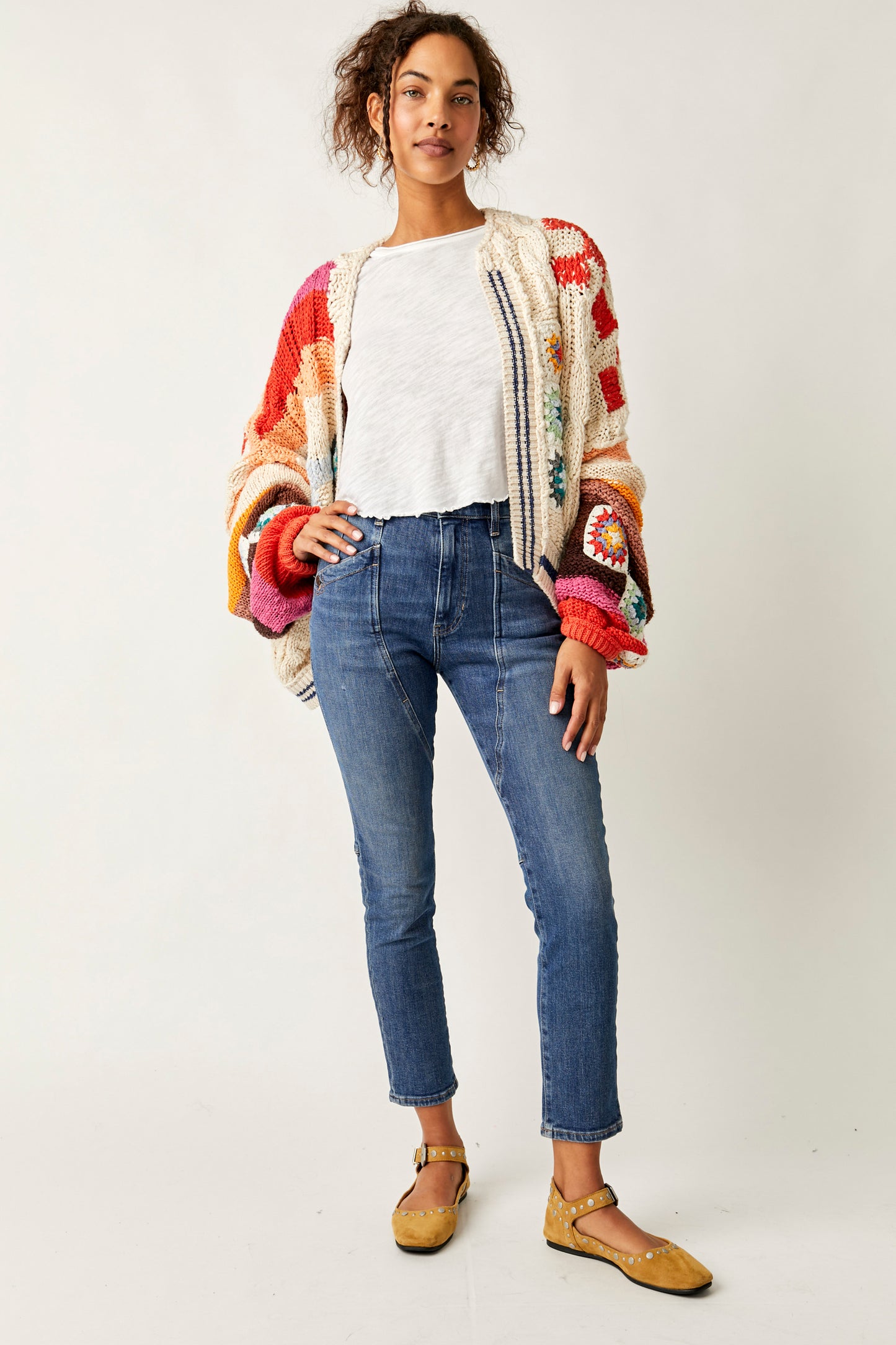 Free People Beacon Mid-Rise Slim Crop Jeans - Wilder Blue