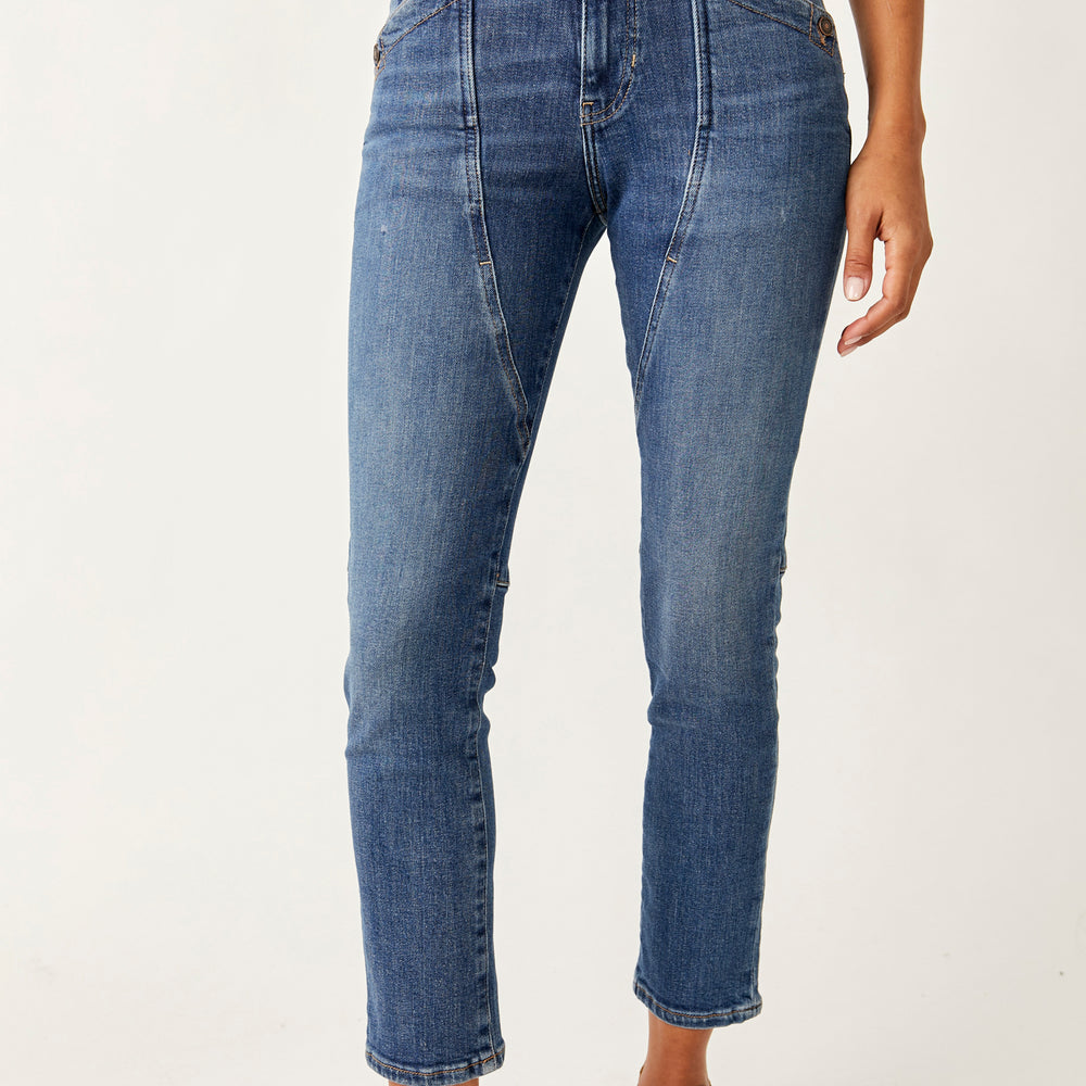 
                      
                        Free People Beacon Mid-Rise Slim Crop Jeans - Wilder Blue
                      
                    