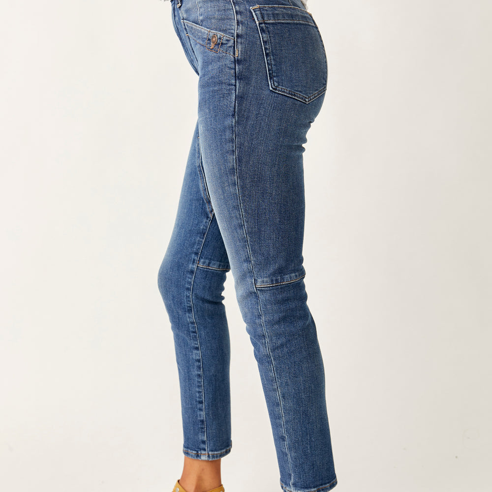 
                      
                        Free People Beacon Mid-Rise Slim Crop Jeans - Wilder Blue
                      
                    