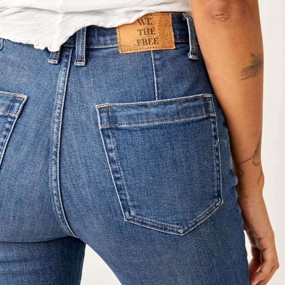 
                      
                        Free People Beacon Mid-Rise Slim Crop Jeans - Wilder Blue
                      
                    