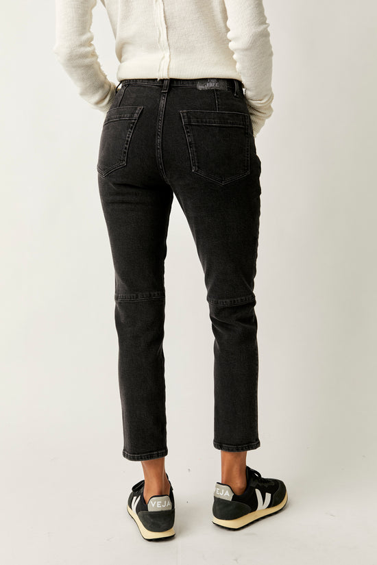 Free People Beacon Mid-Rise Slim Crop Jeans - Black Quartz no
