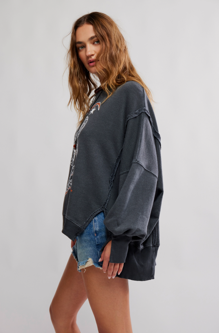 Free People Graphic Camden Pullover