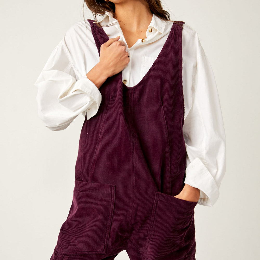 
                      
                        Free People High Roller Cord Jumpsuit - Italian Plum
                      
                    