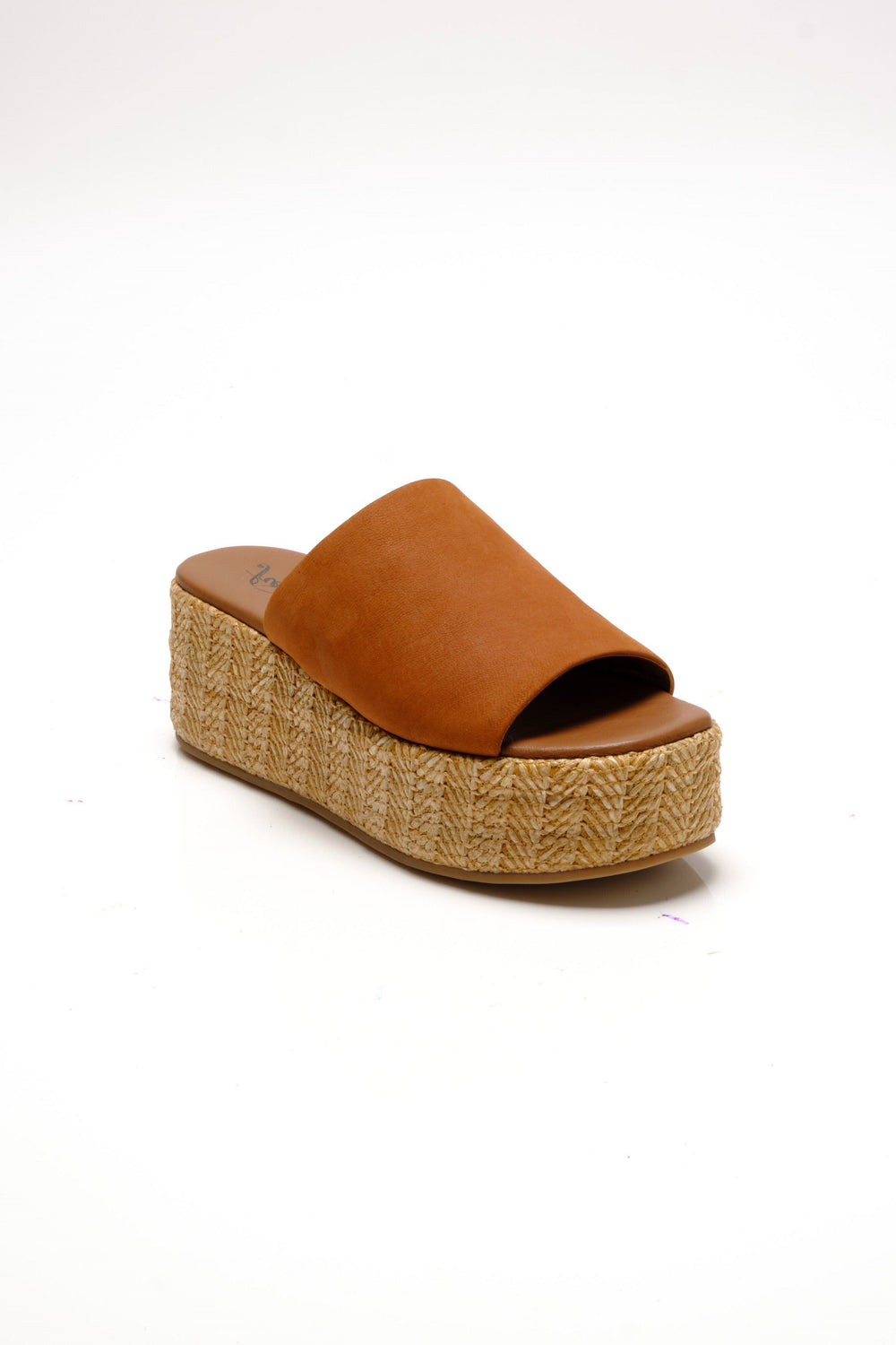 Free People's Tan Harbor Raffia Flatform Sandal