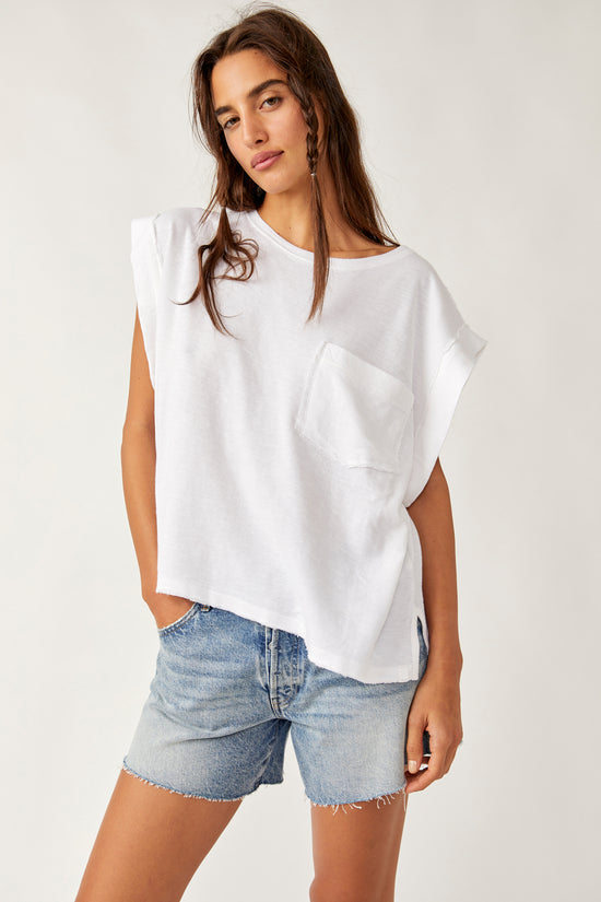 Free People Our Time Tee in the color Ivory