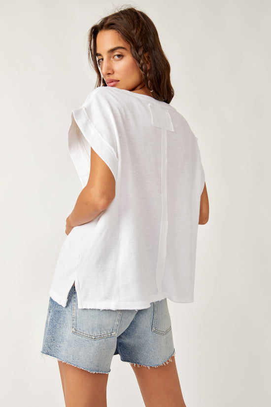 Free People Our Time Tee in the color Ivory