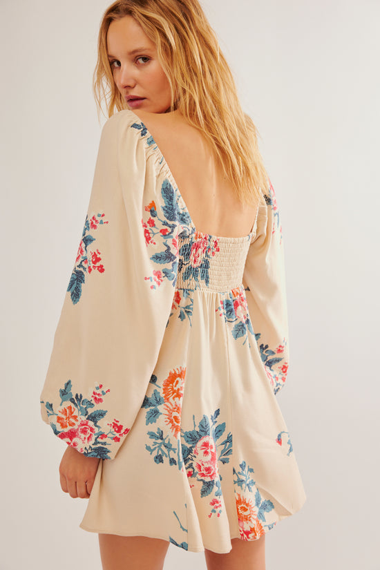 Back view of the Free People Francesca Mini in the color Warm Ivory Combo