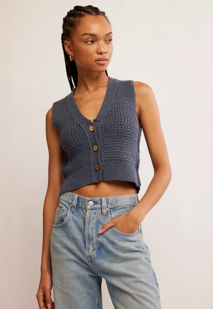 
                      
                        Shop the slim, relaxed fit Ava Vest by Free People at Harbour Thread. 
                      
                    