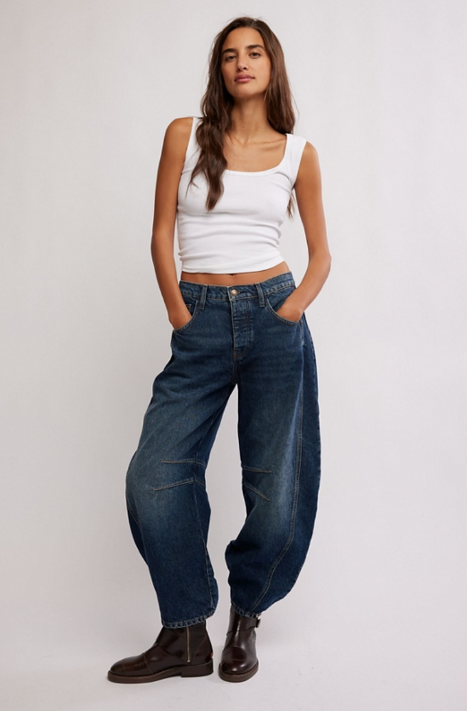 
                      
                        Shop your favorite pair of the Good Luck Mid Rise Barrel Jeans by Free People at Harbour Thread.
                      
                    