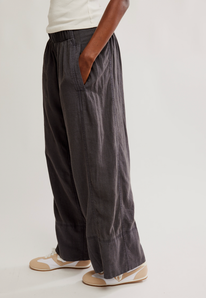 
                      
                        Faded black wide leg women's pants
                      
                    