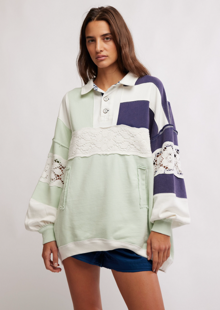 
                      
                        Shop the American Dream Polo by Free People, available at Harbour Thread in the color Nautical Combo. 
                      
                    