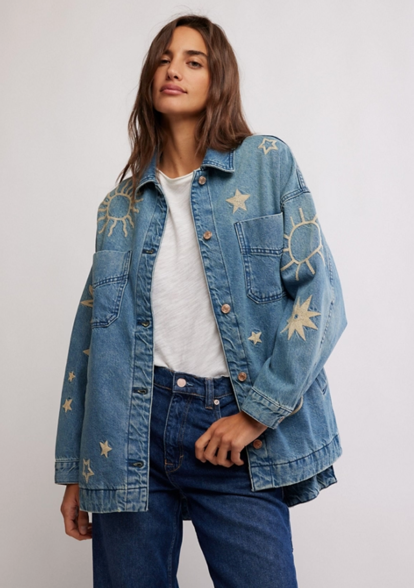 Shop the oversized Free People Madison City Embroidered Jacket at Harbour Thread. 