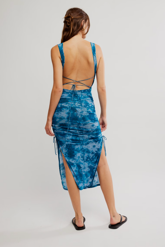 
                      
                        Women's strappy back printed midi dress
                      
                    