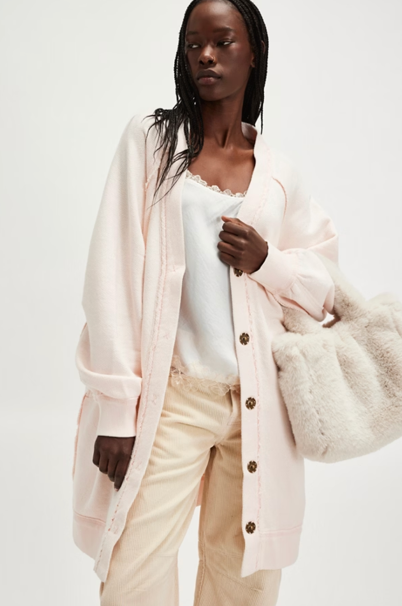 The Free People Fresh Start Cardi is available to shop at Harbour Thread. 