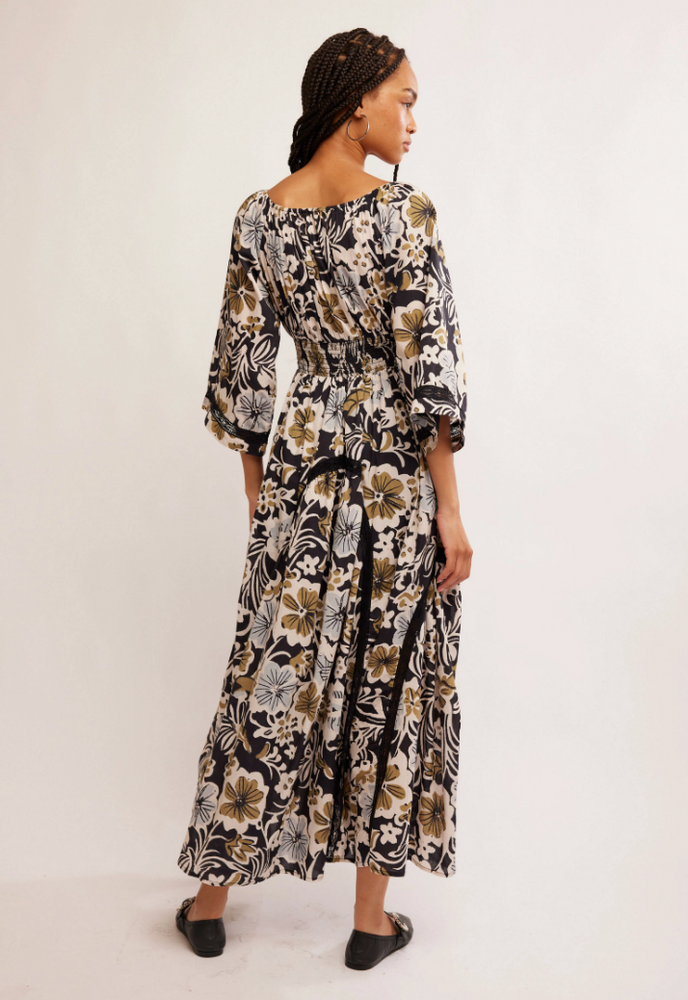 
                      
                        Women's black floral combo Printed Dixie Maxi by Free People. 
                      
                    