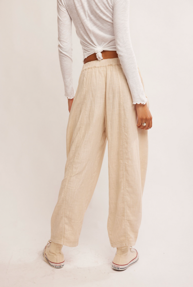 
                      
                        Linen blend barrel pants by Free People
                      
                    