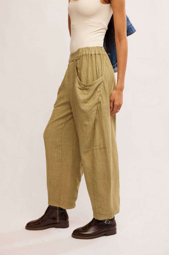 
                      
                        women's green barrel pants from Free People
                      
                    