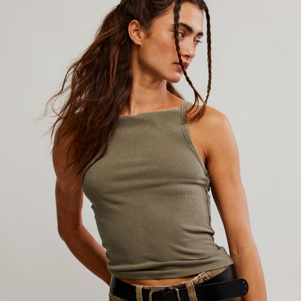 
                      
                        Women's green square neck tank from Free People
                      
                    