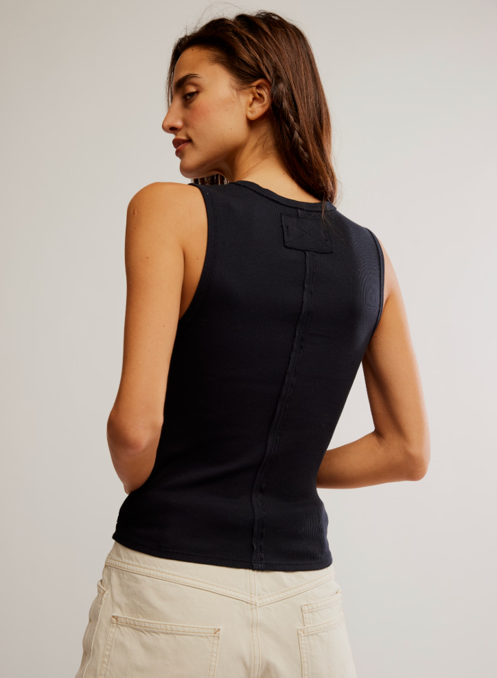 
                      
                        Black sleeveless Free People top
                      
                    