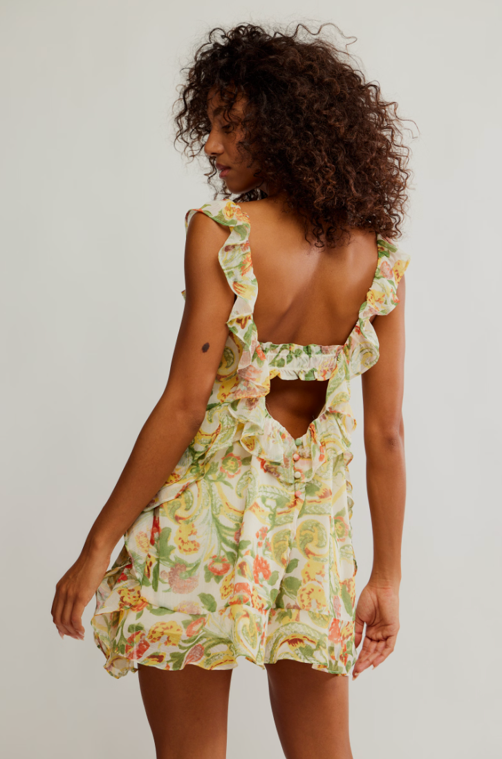 bali flora mini dress free people Bali Flora MINIDRESS-TEA Combo S
