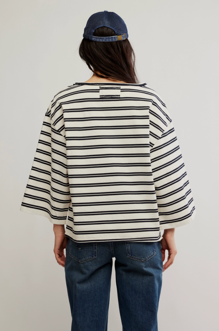 Shop the boxy fit striped Free People C'est La Vie Tee at Harbour Thread women's boutique 