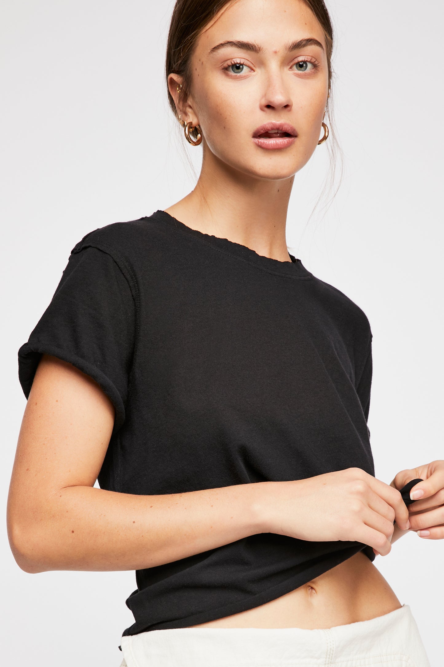 Nessa Ribbed Baby Tee • Shop American Threads Women's Trendy Online  Boutique – americanthreads