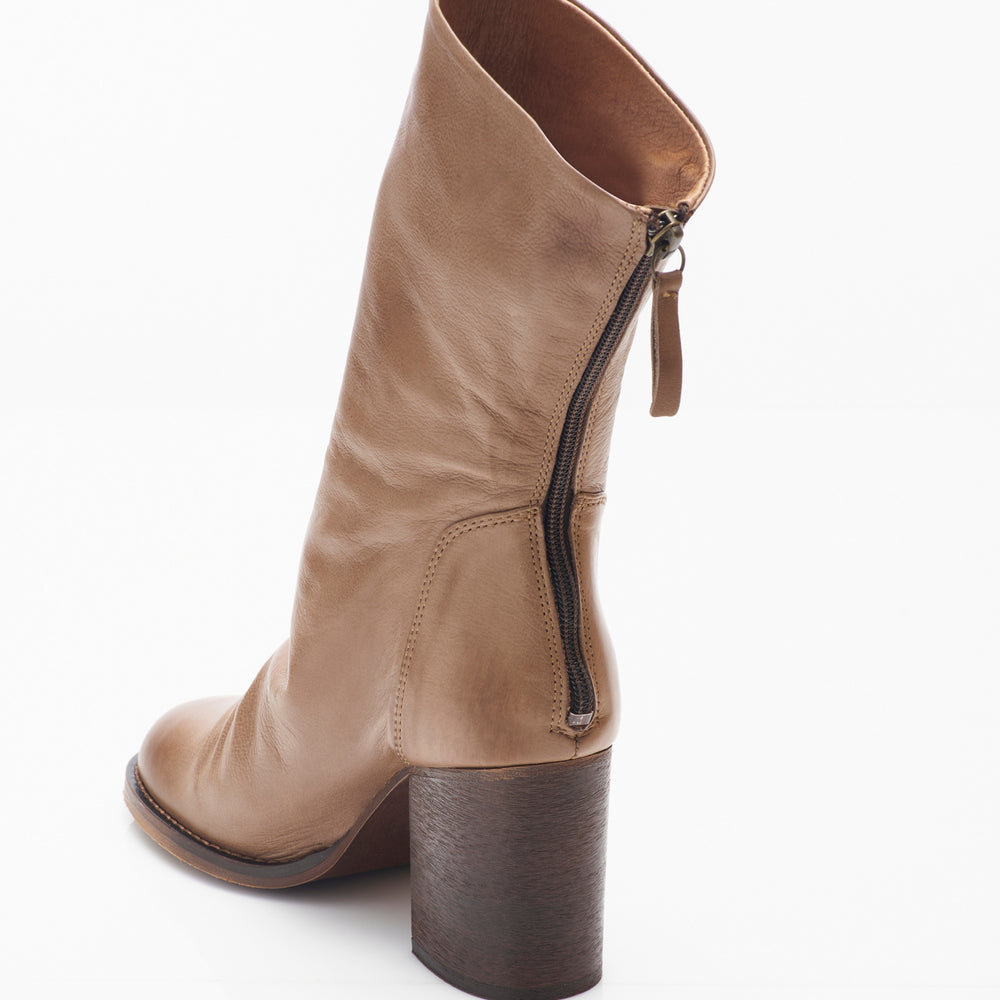 
                      
                        Free People Elle Block Heel Boot - Mushroom
                      
                    