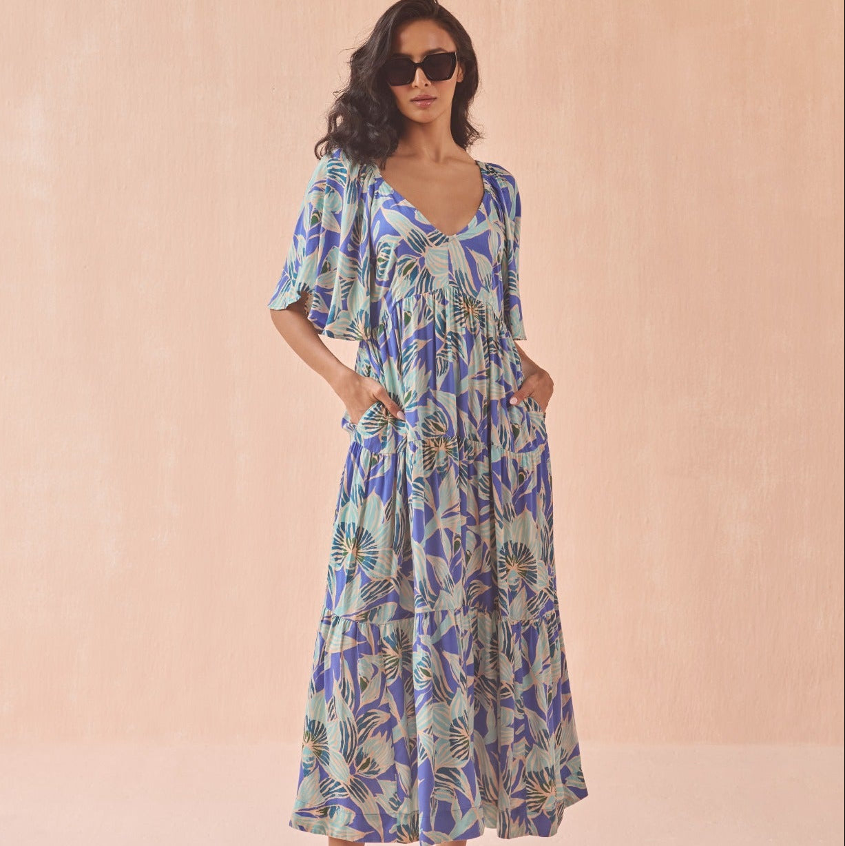 OMIKA Holis Dress in Thea Cornflower