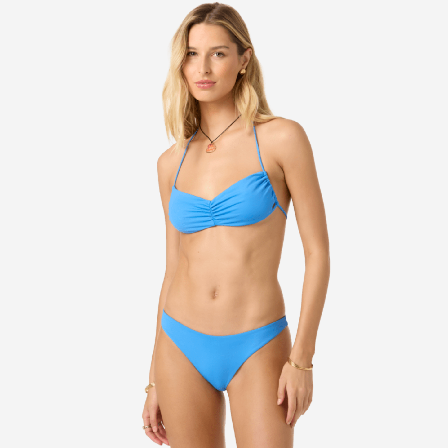 O'Neill Saltwater Solids Blue Tidal Bralette Bikini Top, available at Harbour Thread