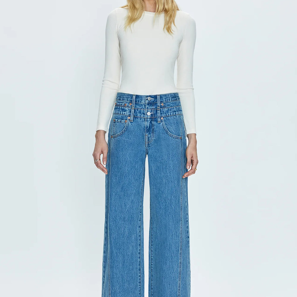 
                      
                        PISTOLA Caleb High Rise Relaxed Stacked Waist - Venue
                      
                    