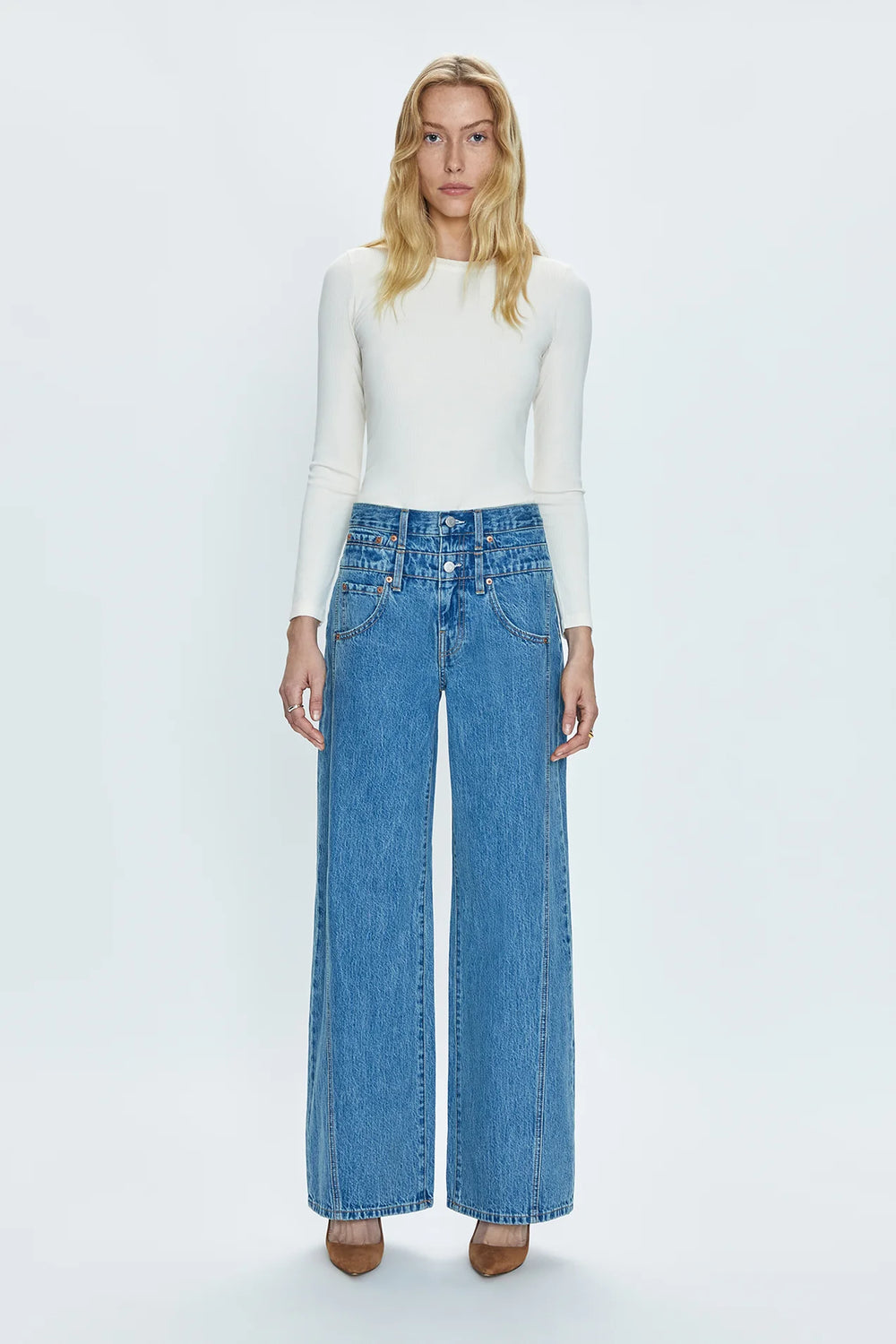 PISTOLA Caleb High Rise Relaxed Stacked Waist - Venue