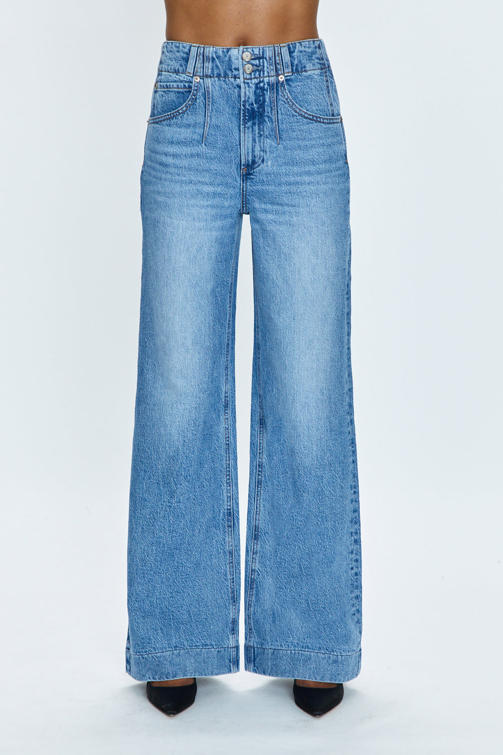 The Lana Double Button High Rise Jeans by Pistola