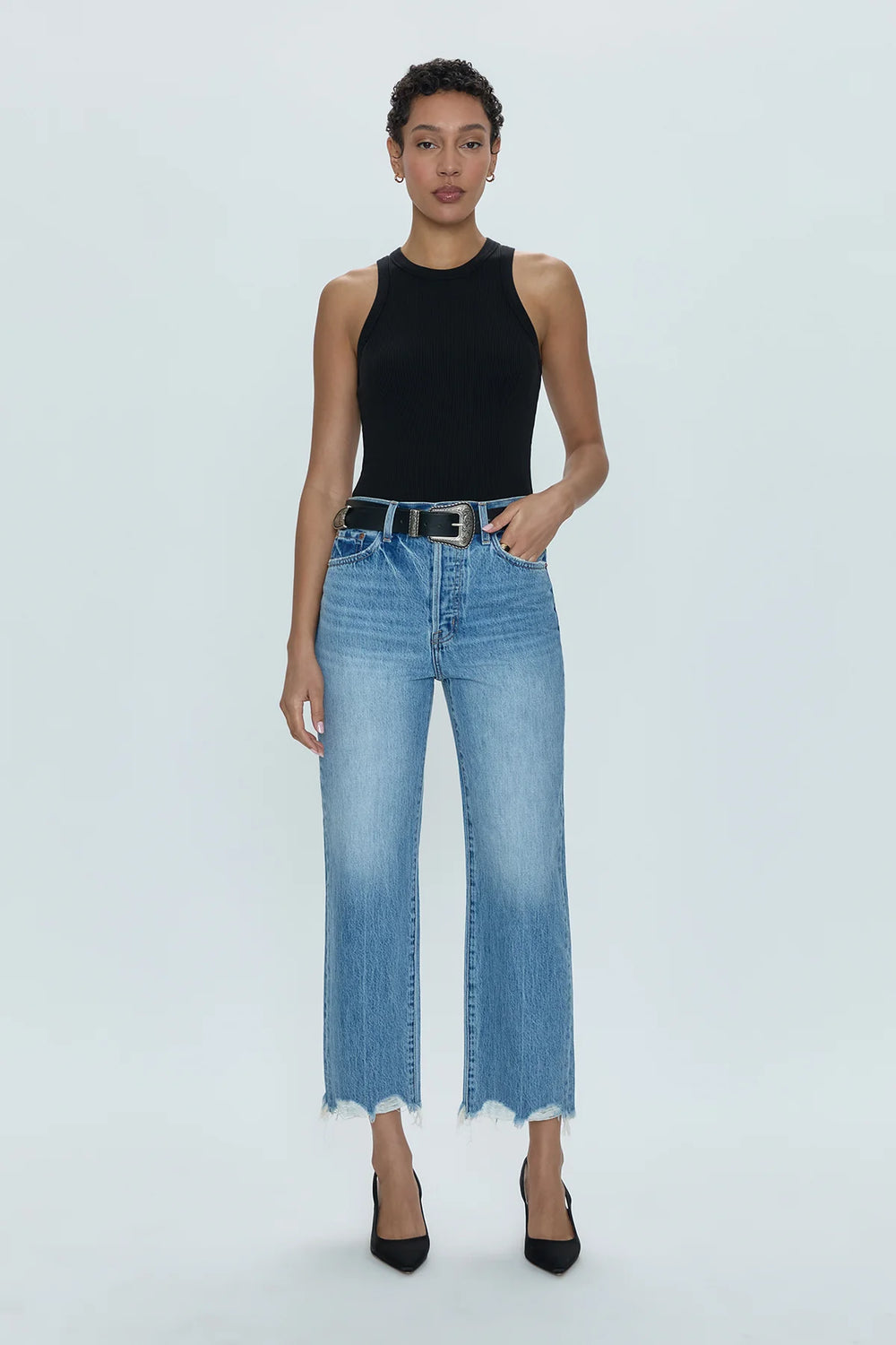 PISTOLA's Cassie Super High Rise Straight women's jean in the color Era Vintage