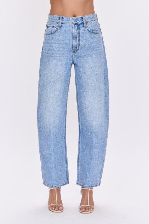Enjoy a clean, barrel leg silhouette with the PISTOLA Wes High Rise Barrel Jean, now at Harbour Thread women's boutique. 