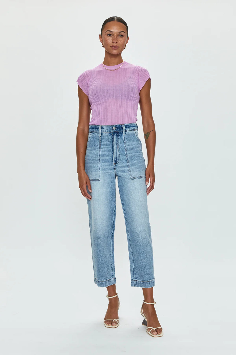 PISTOLA's Turner Super High Rise Barrel Jean in the color Provence